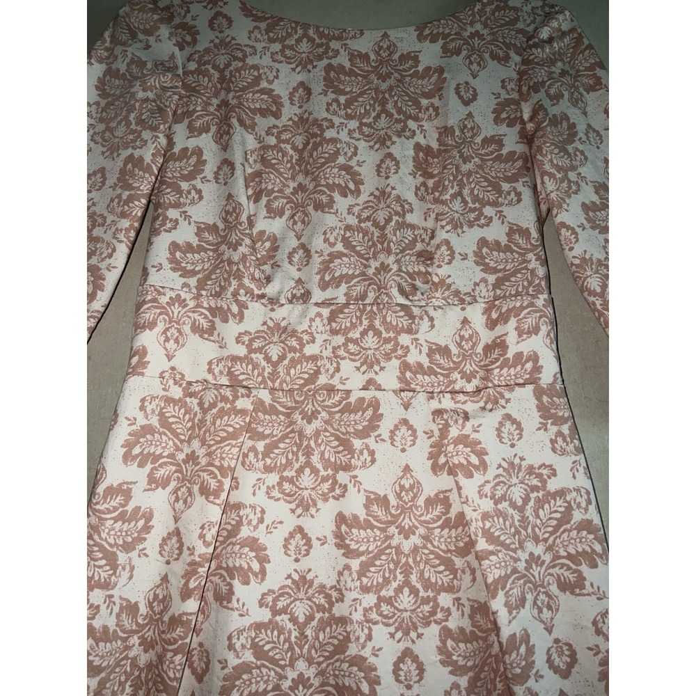 Closet London Dusty Rose Brocade Style Fitted Midi Dress – Size US 6 / UK 10 - Picture 2 of 13